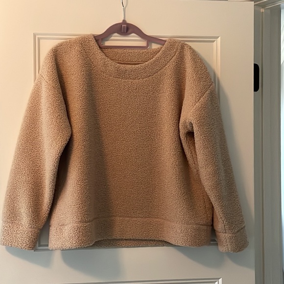 J. Crew Vintage Fleece Teddy Cropped Sweatshirt - Picture 3 of 8
